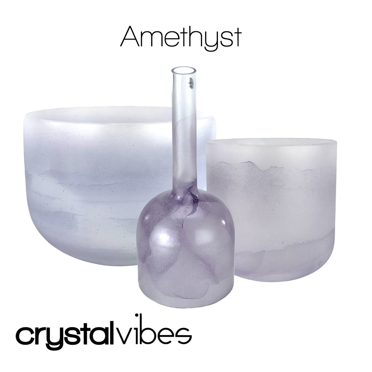 Amethyst Fusion Crystal Singing Bowls